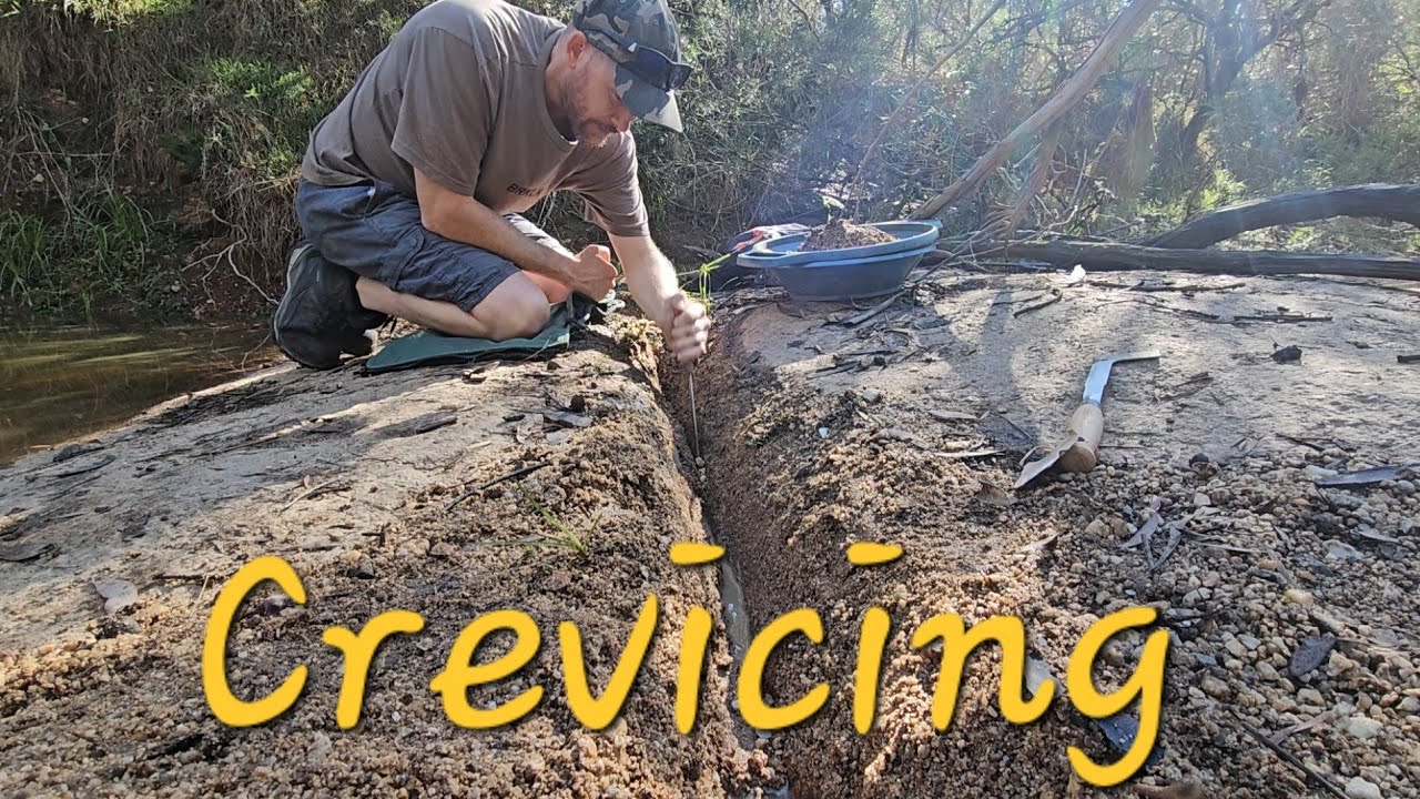 Crevicing for GOLD at Reedy Creek