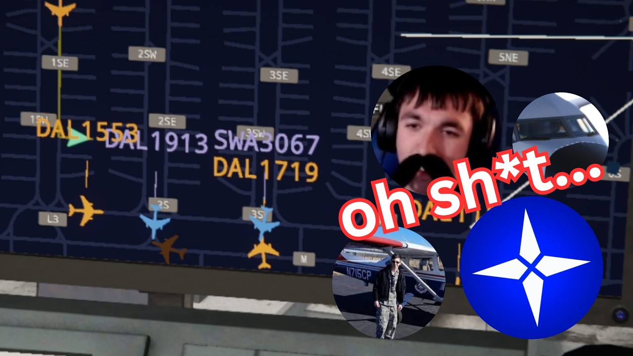 4 IDIOTS try controlling Atlanta Int'l Airport in Tower! Sim 3...