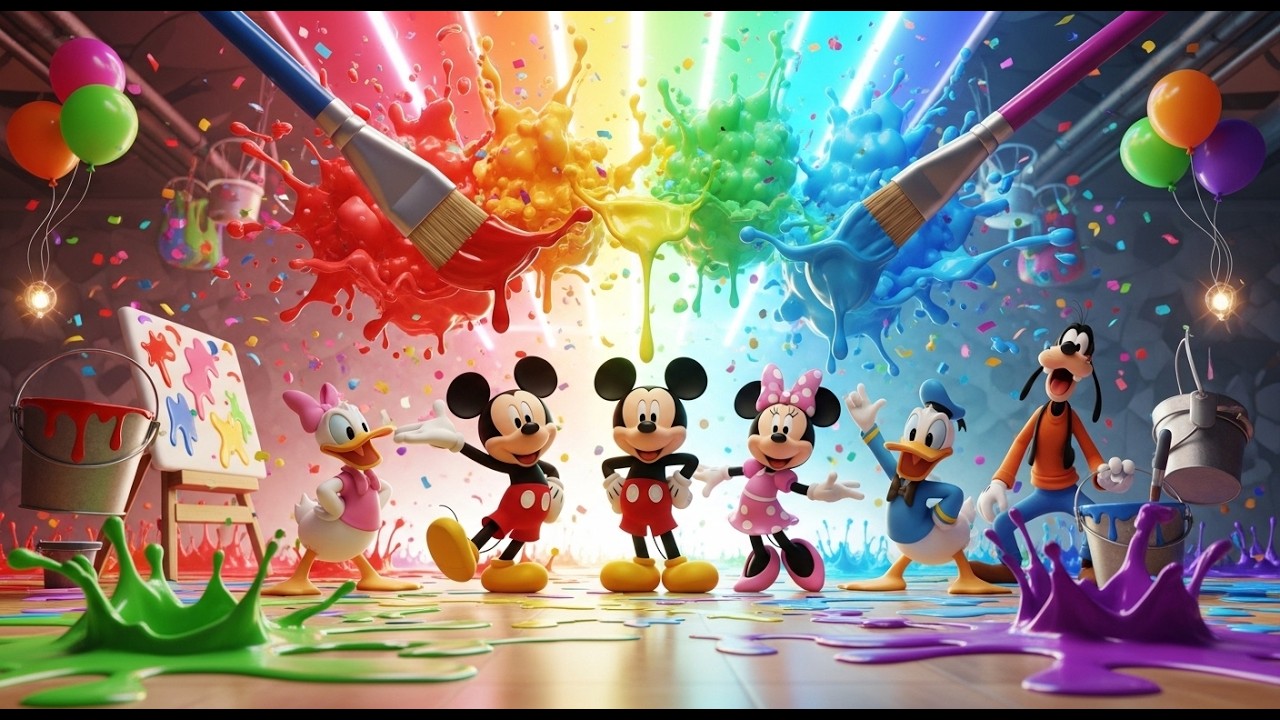 🎨 Painting & Coloring Fun at Mickey’s Clubhouse 🖌️ | Kids Art, Fun & Learning Adventure 🎨🖌️