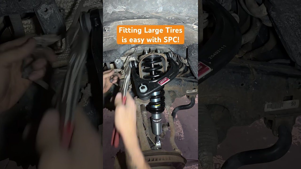 Fitting large tires is EASY with SPC upper control arms! 