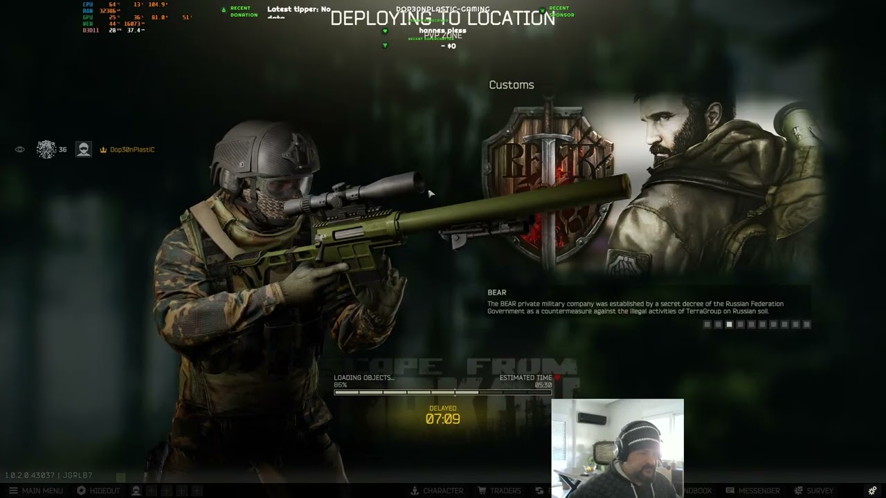 #Dop30nPlastic @ #Gaming #EFT #Tarkov #PVP #Extraction-Shooter