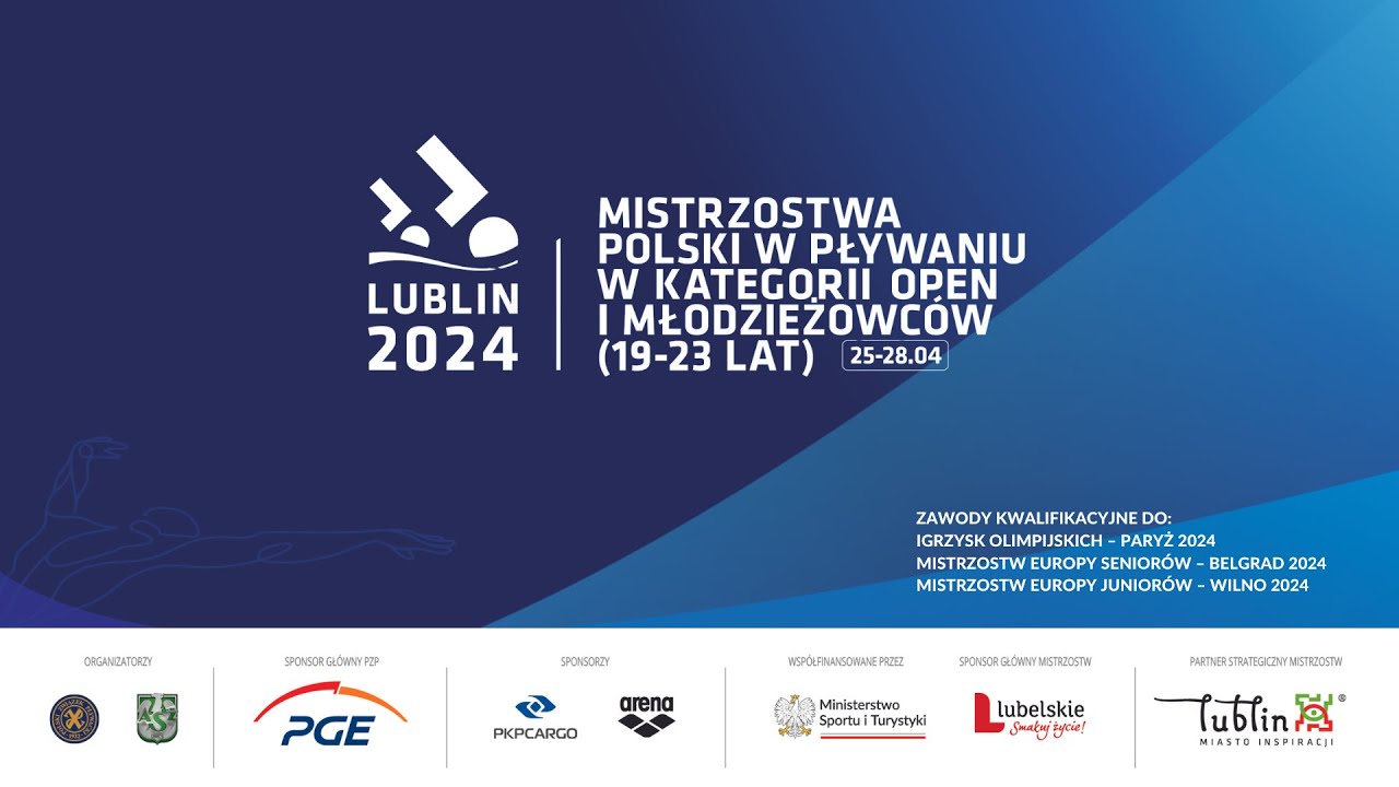 1F - Mistrzostwa Polski w Pływaniu w kat. Open i Młodzieżowców - Lublin 2024