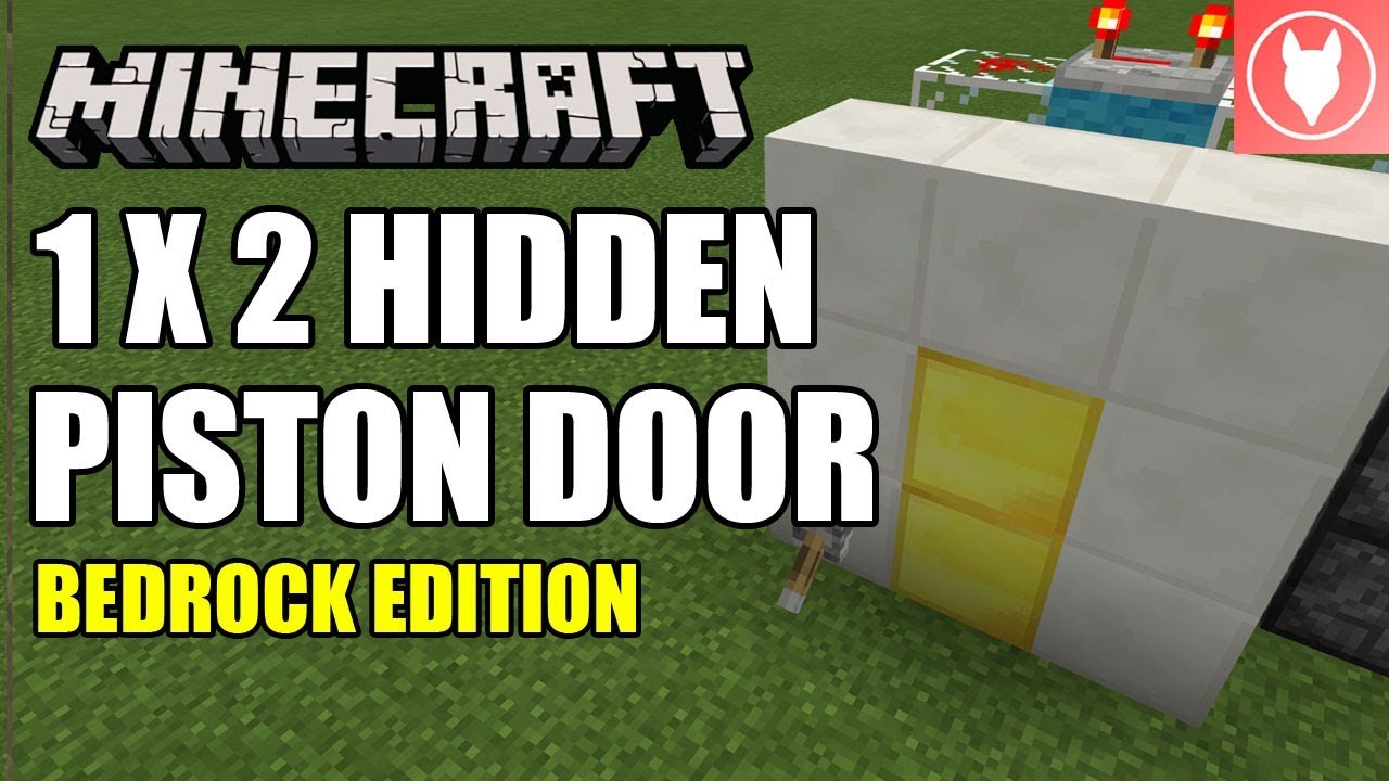 Minecraft Bedrock - Hidden Piston Door/ Half Jeb Door Tutorial ( Xbox / MCPE / Windows 10 / Switch )