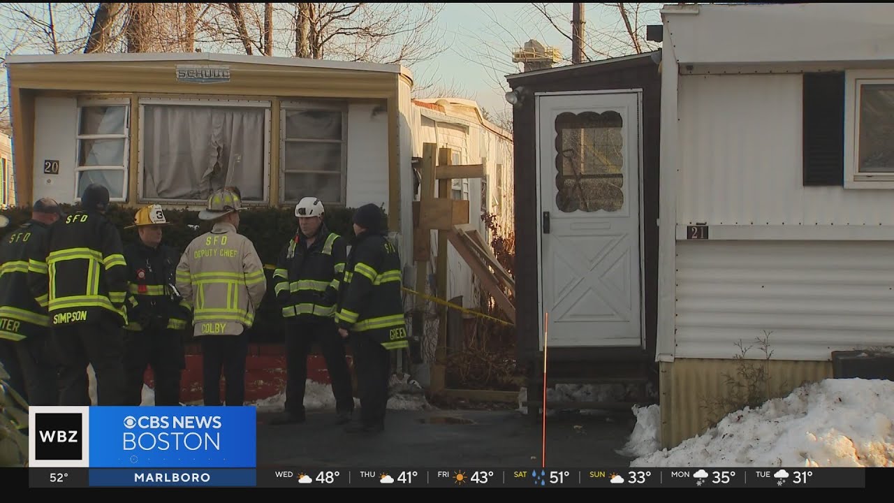 Melting snow and rain cause mobile home roof to collapse in Shrewsbury