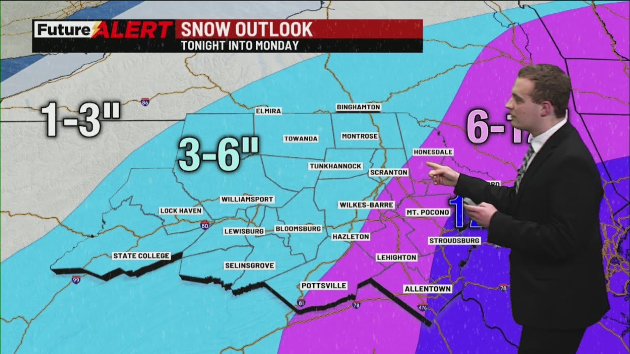 Snow expected Sunday through Monday