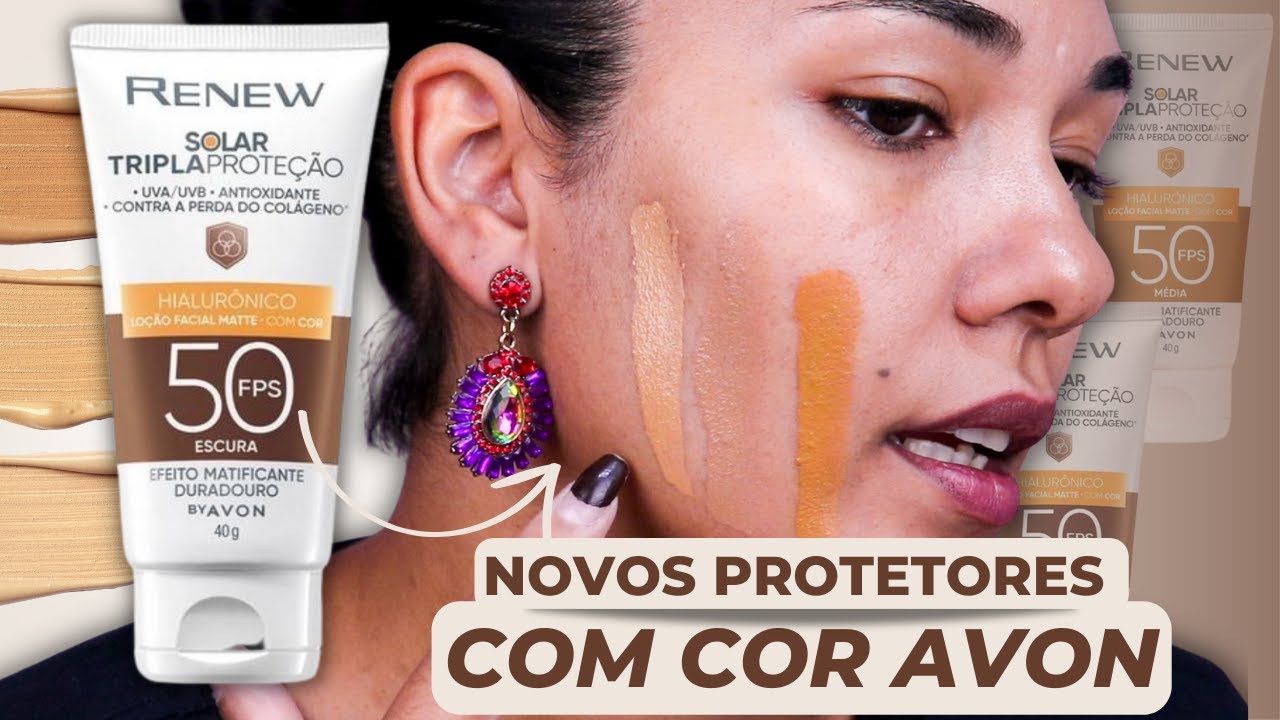 PROTETORES SOLAR *COM COR*DE AVON - COMPARA&Ccedil;&Otilde;ES DE TONS e primeiras impress&otilde;es