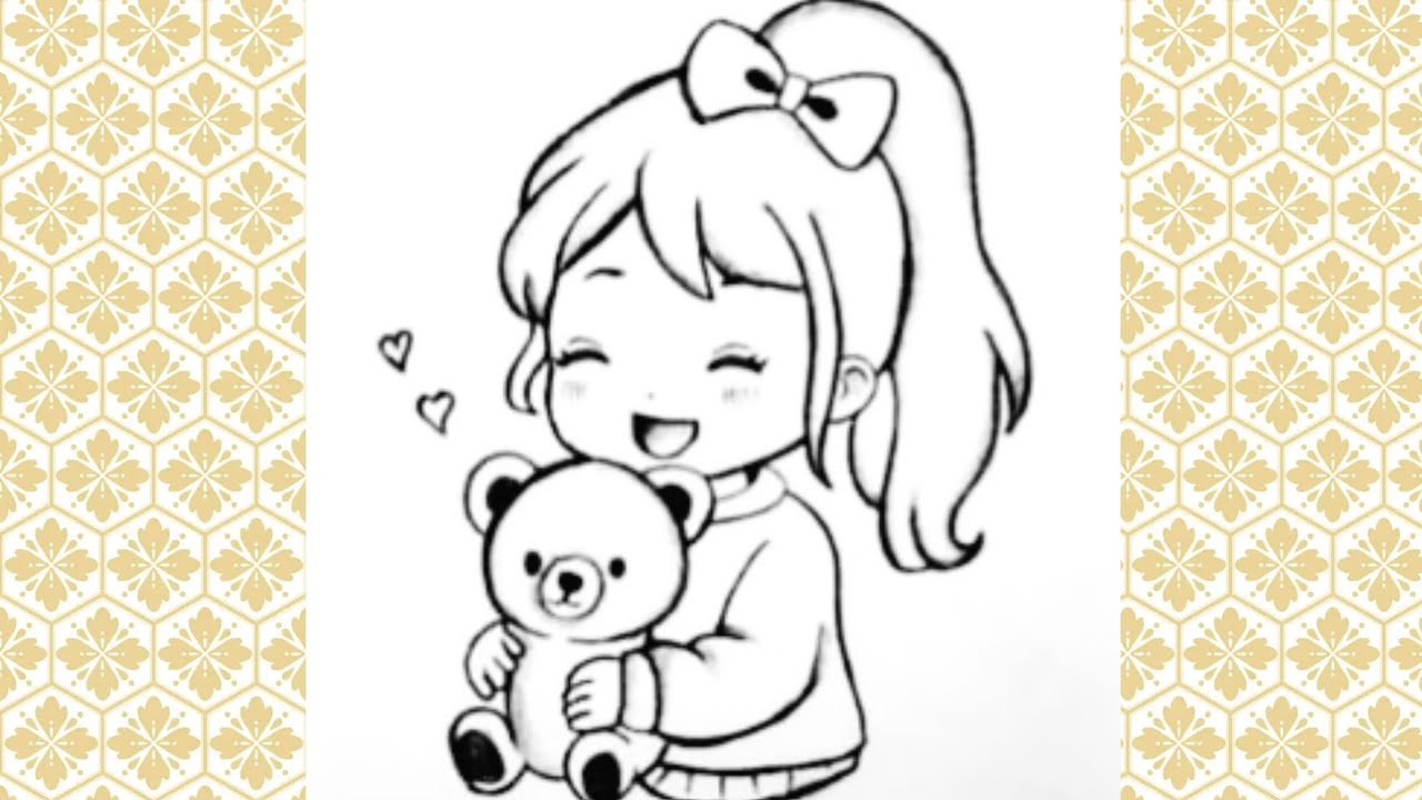 Anime drawing/How to draw a cute anime-step by step/Beautiful girl drawing for beginners