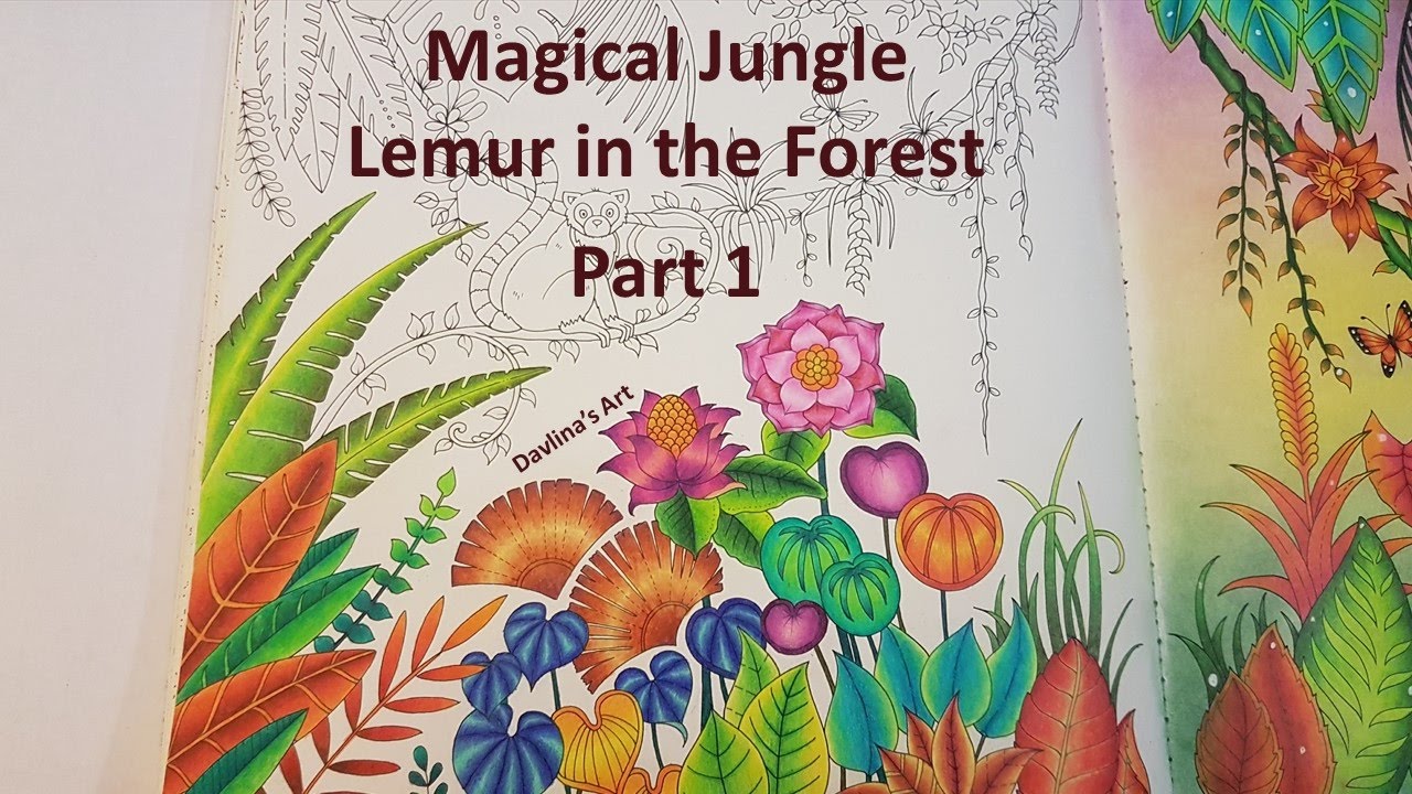 Lemur in The Forest | Part 1 |  MAGICAL JUNGLE by Johanna Basford
