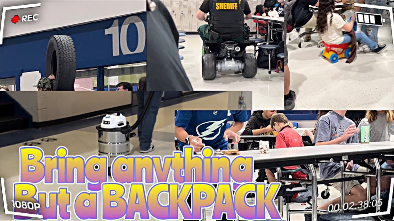 Bring anything but a backpack day at school