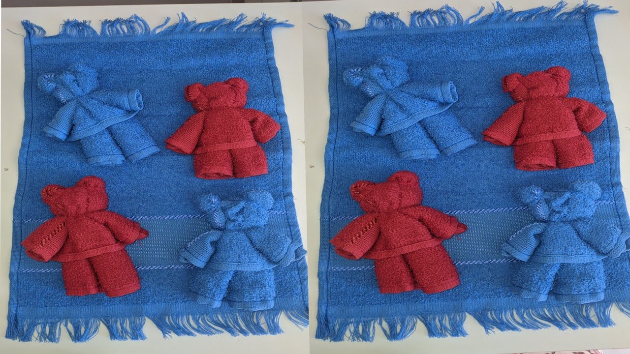 DIY - COMO FAZER URSINHO COM TOALHINHA DE MÃO PARA LEMBRANCINHAS P/ O DIA DAS MÃES PASSO A PASSO