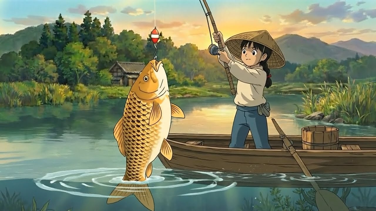 Cozy Countryside Life with Grandparents: Fishing, Garden Harvest & Cooking | Ghibli-Style Video