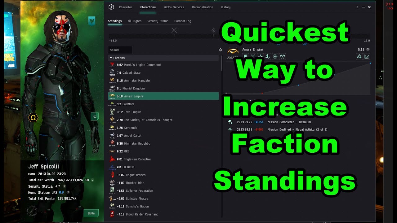 Quickest Way To Raise Faction Standings - EVE Online
