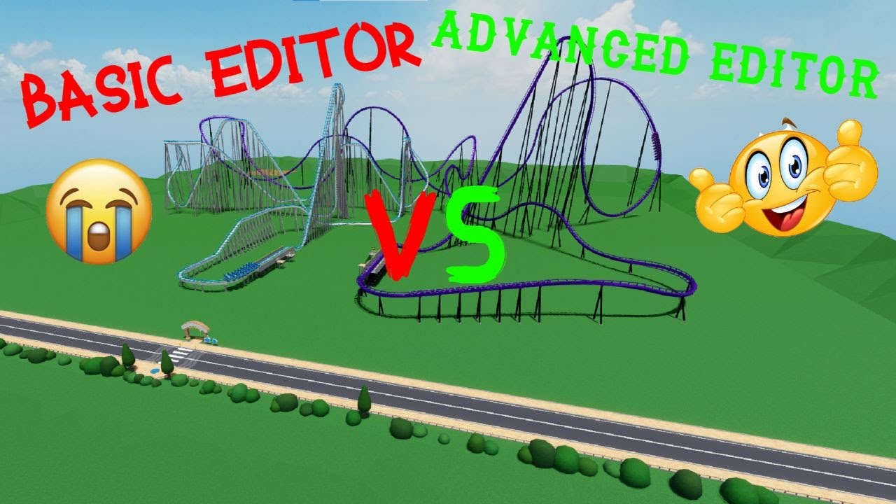 Building the HYPERCOASTER in the BASIC editor vs the ADVANCED editor!! | Roblox Theme Park Tycoon 2