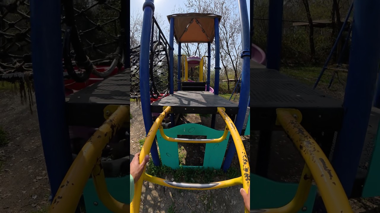 Bella ciao playground parkour running sliding pov #shorts