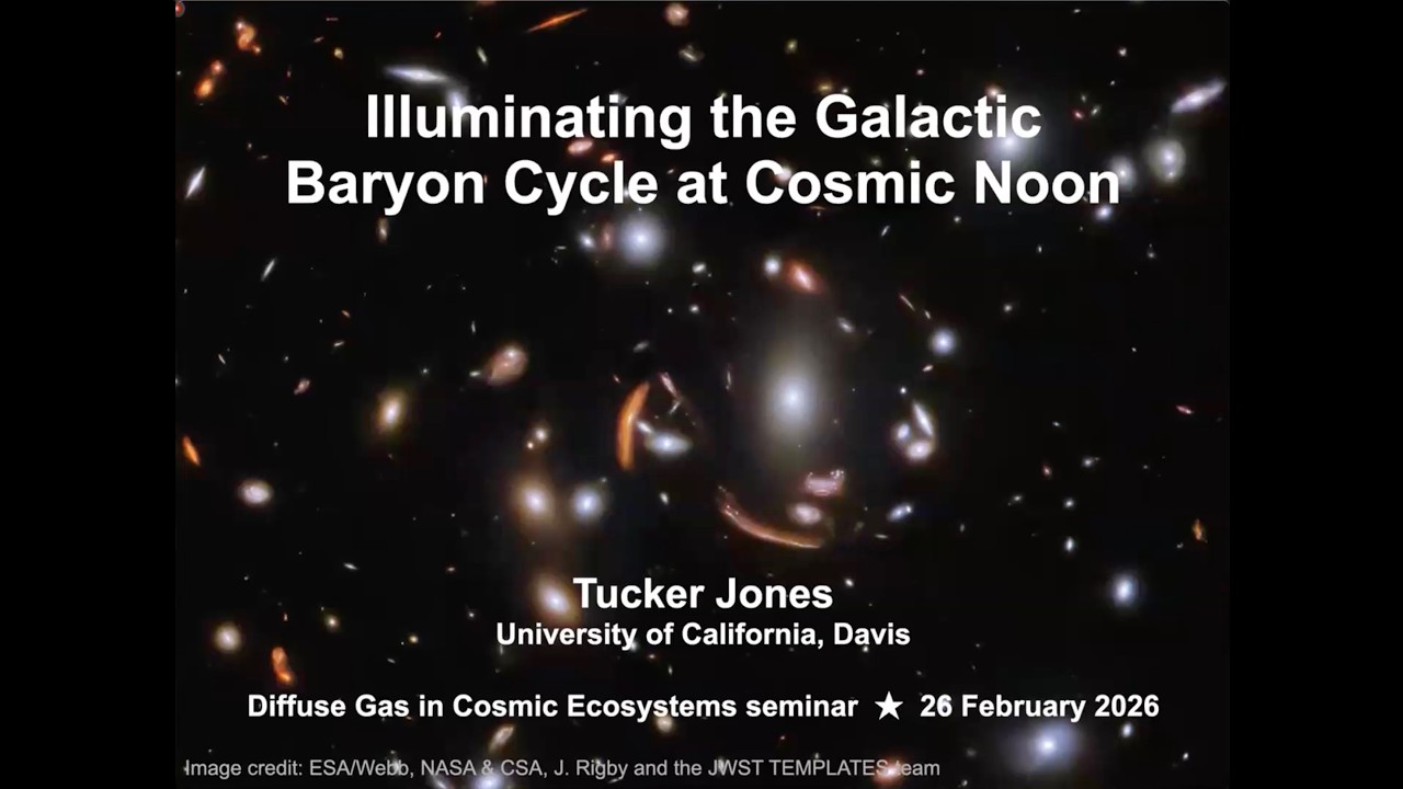 Illuminating the Galactic Baryon Cycle at Cosmic Noon - Tucker Jones (UCD)