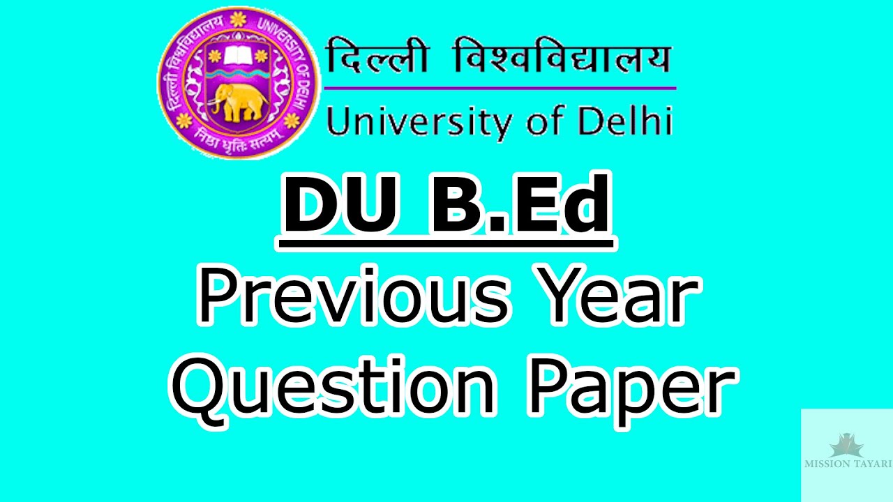 B.Ed Question Paper with answers || Delhi University Entrance test || Quick Revision