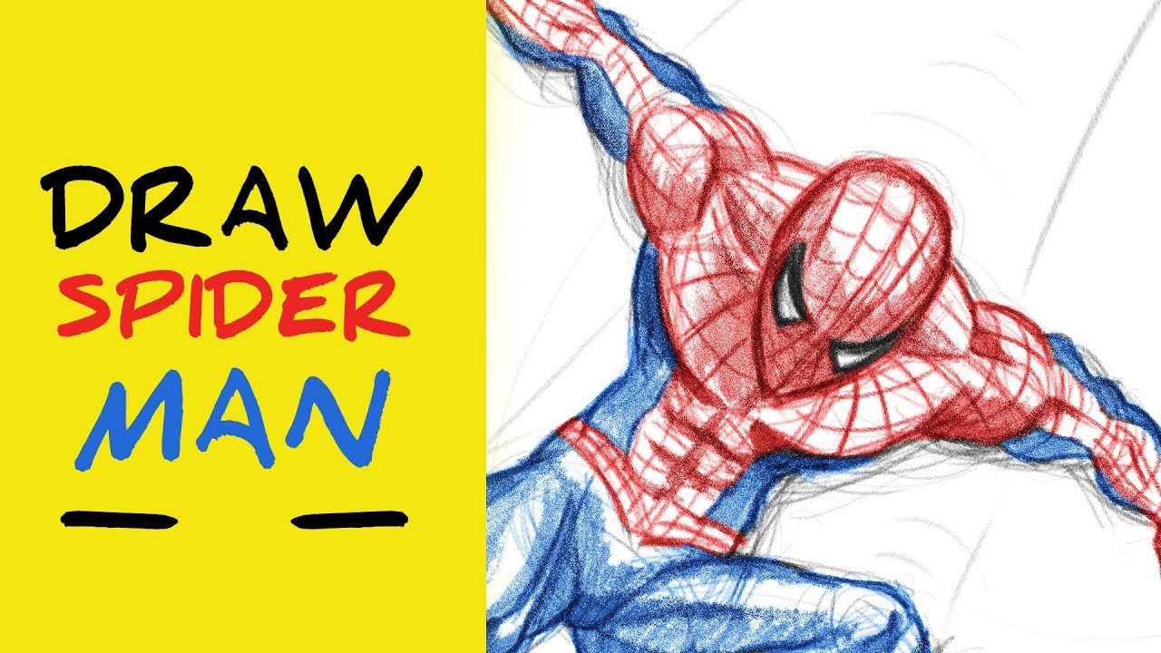 🔴[Speed Drawing] How to draw Spiderman Step by Step - MARVEL