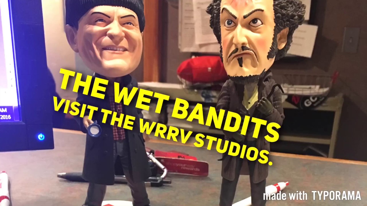 The Wet Bandits Visit WRRV Studios