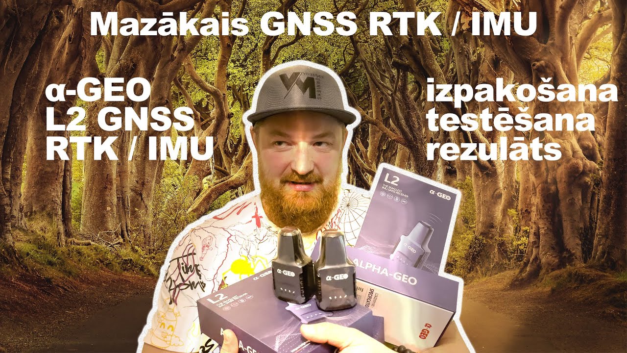 Alpha-GEO L2 GNSS izpakošana un testēšana ar profesionālu mērnieku Lauri no Vidzemes Mērnieks.