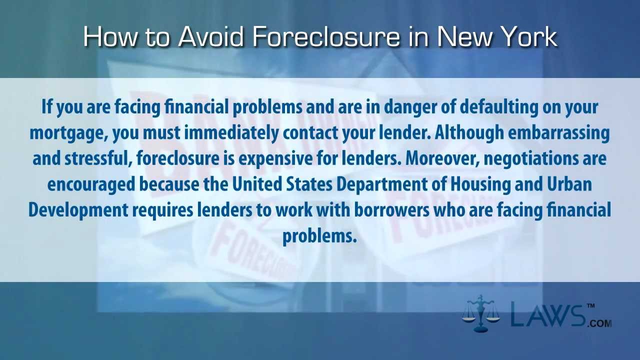 How to stop foreclosure in New York
