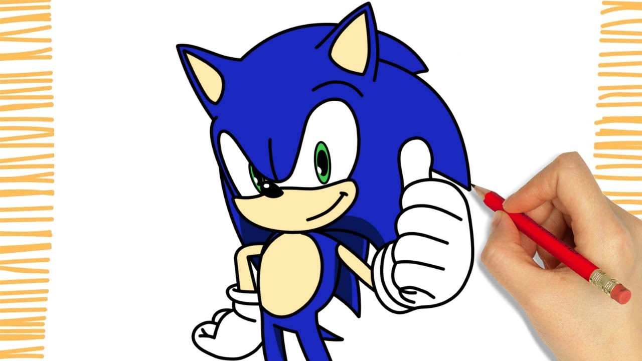 How to Draw SONIC DASH - Easy