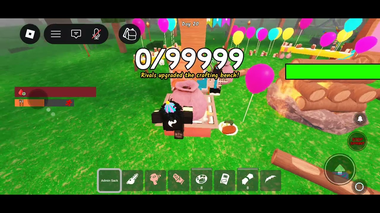 Playing 99 nights in the forest admin abuse!!!