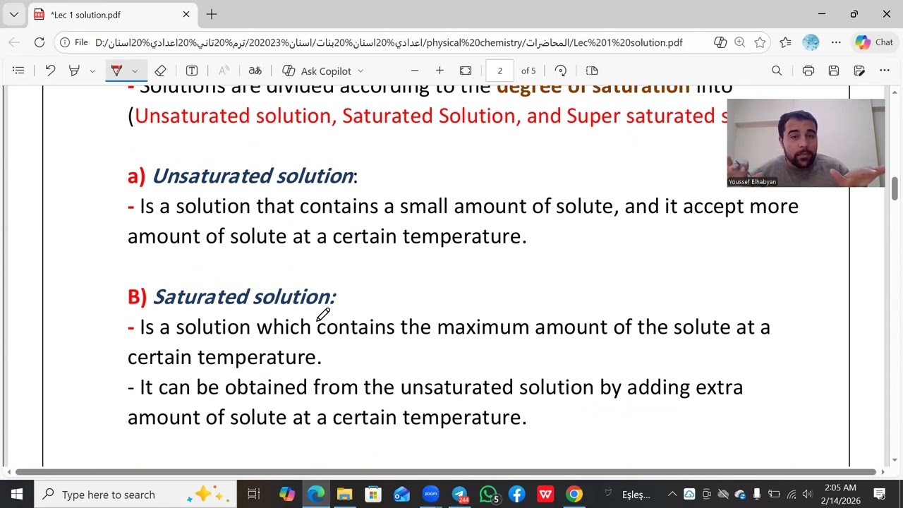 #Solution Chemistry 