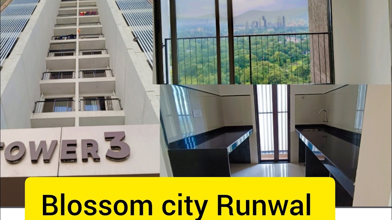 Blossom city 2BHK Ultima flat carpet area with Balcony and greenery view