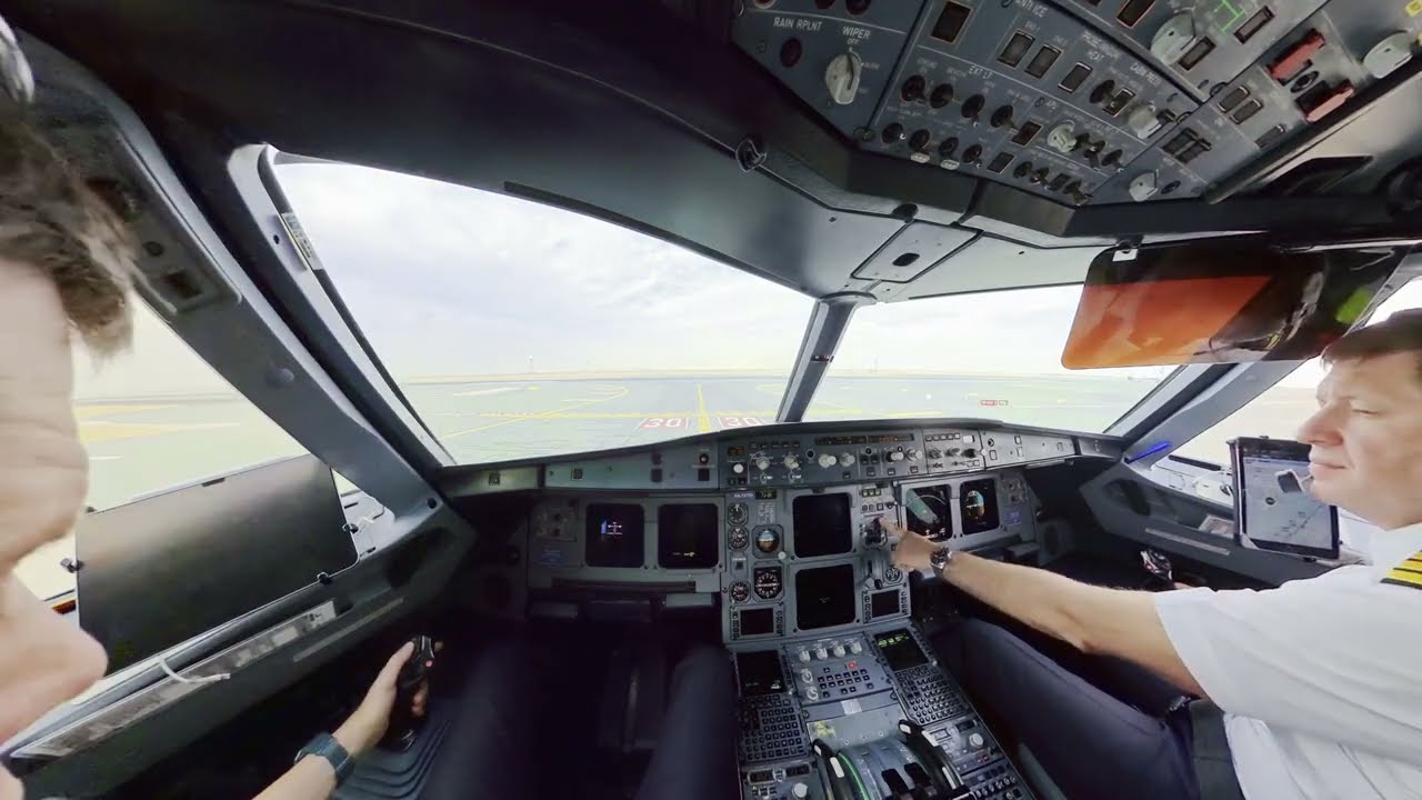A320 Cockpit View: Dubai Airport Taxi - Pilot Perspective at OMDB | Captain Donatas