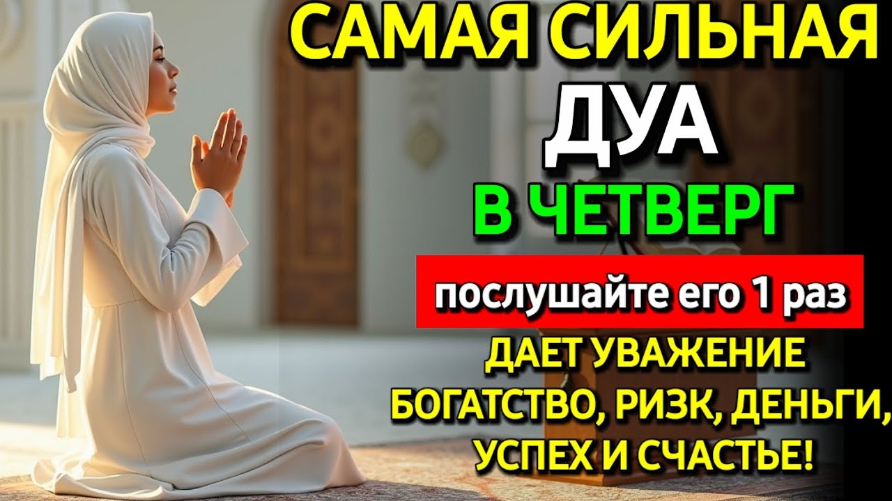 Не пропусти дуа в  ЧЕТВЕРГ— самые сложные проблемы решатся, ИншаАллах 🙏🔑#дуа 