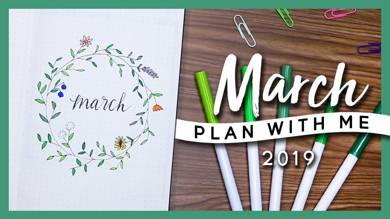 PLAN WITH ME (March) | Easy Bullet Journal Setup