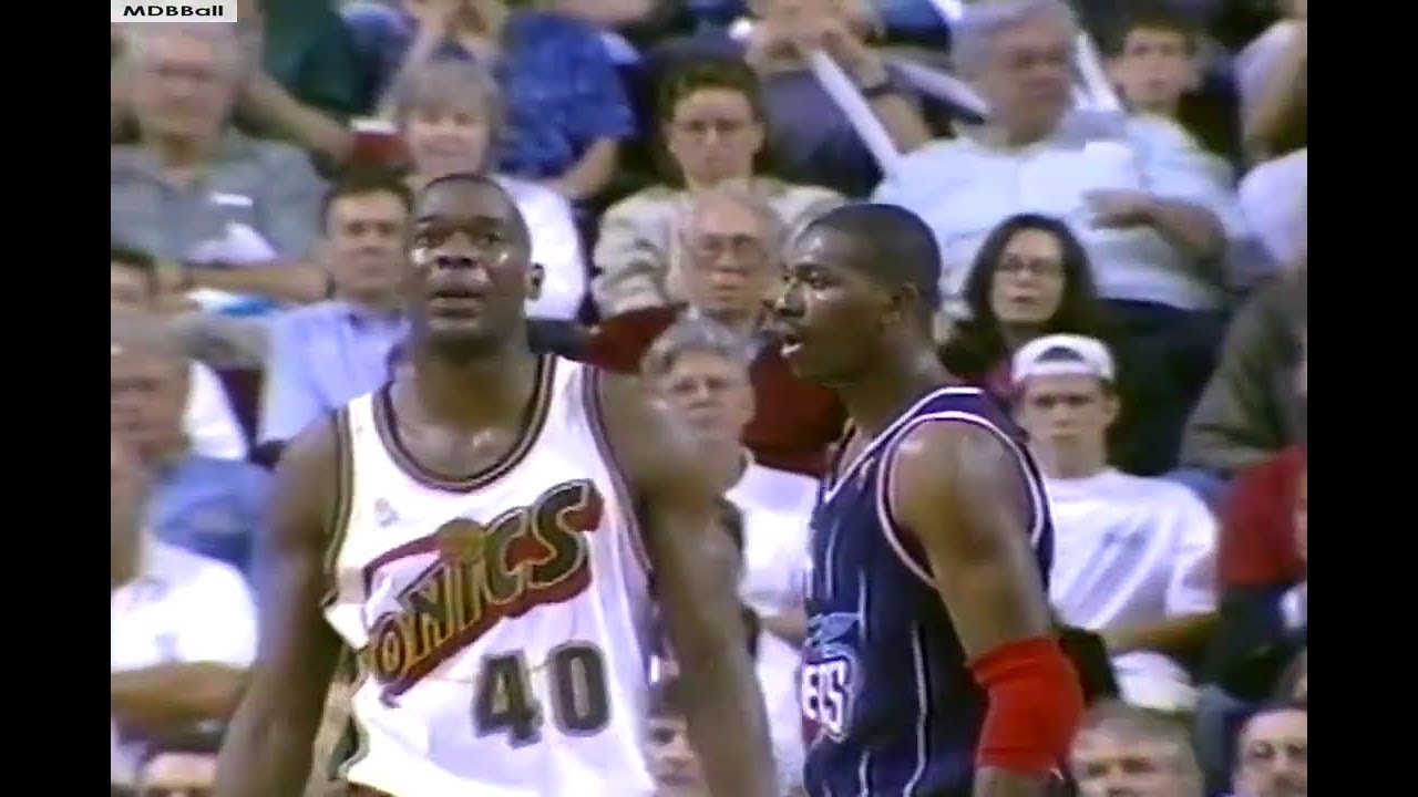 Shawn Kemp & Hakeem Olajuwon Plays/Highlights (1997 WCSF Game 6)