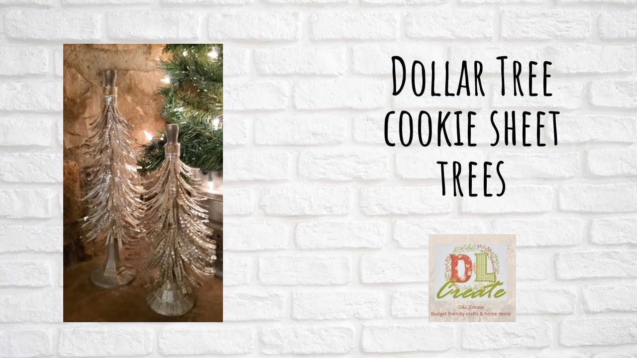 Dollar Tree cookie sheet trees