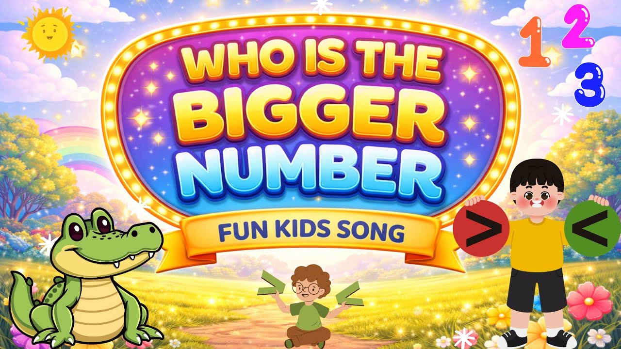 Who’s the Bigger Number? |  Greater Than or Less Than? | Fun Math Learning for Kids | Alligator Song