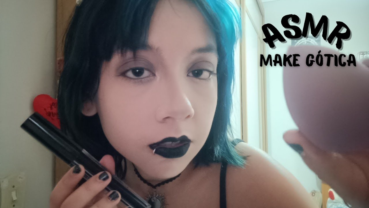 ASMR fazendo make gótica em VOCÊ e em MIM (personal attention) 🖤