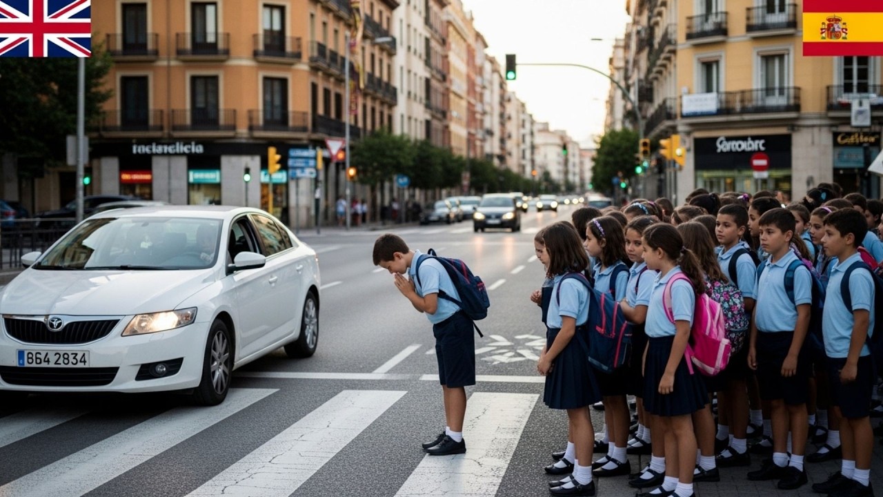 Pareja británica, impactada al ver a niños cruzar solos en España