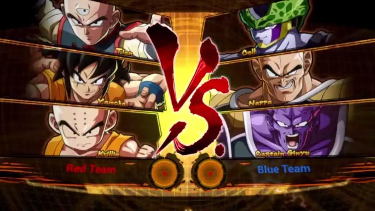 DRAGON BALL FighterZ Tien,Yamcha,Krillin VS Cell,Nappa,Captain Ginyu CPU Battle