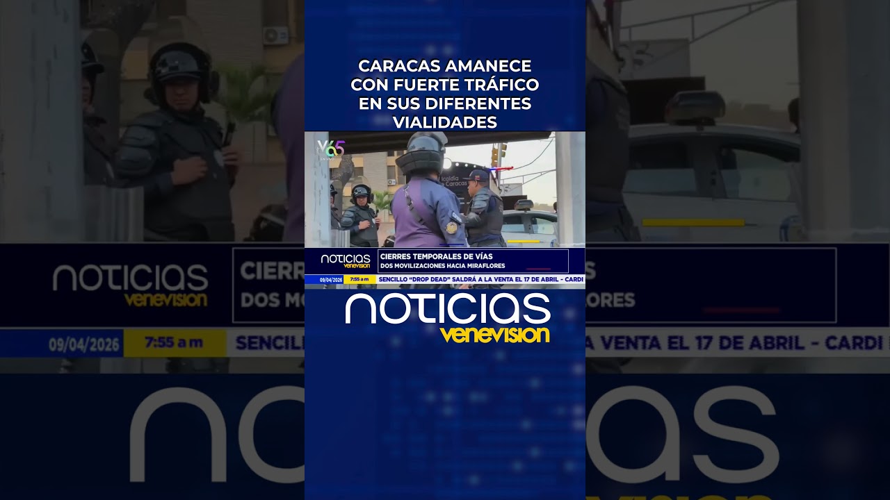 Caracas amanece con fuerte tr&aacute;fico en sus diferentes vialidades