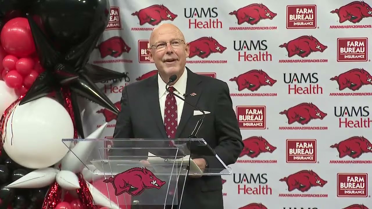 John Calipari introduced as new head basketball coach for the Razorbacks.