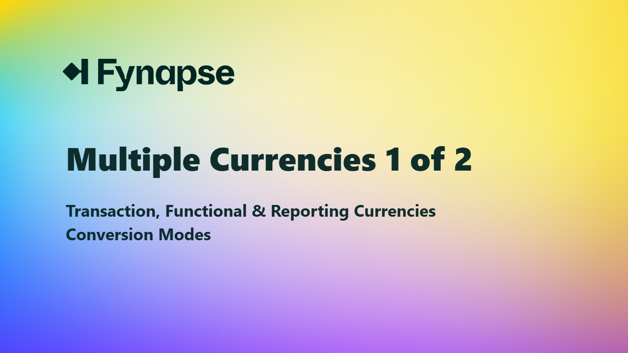 Multiple Currencies - Part 1 of 2