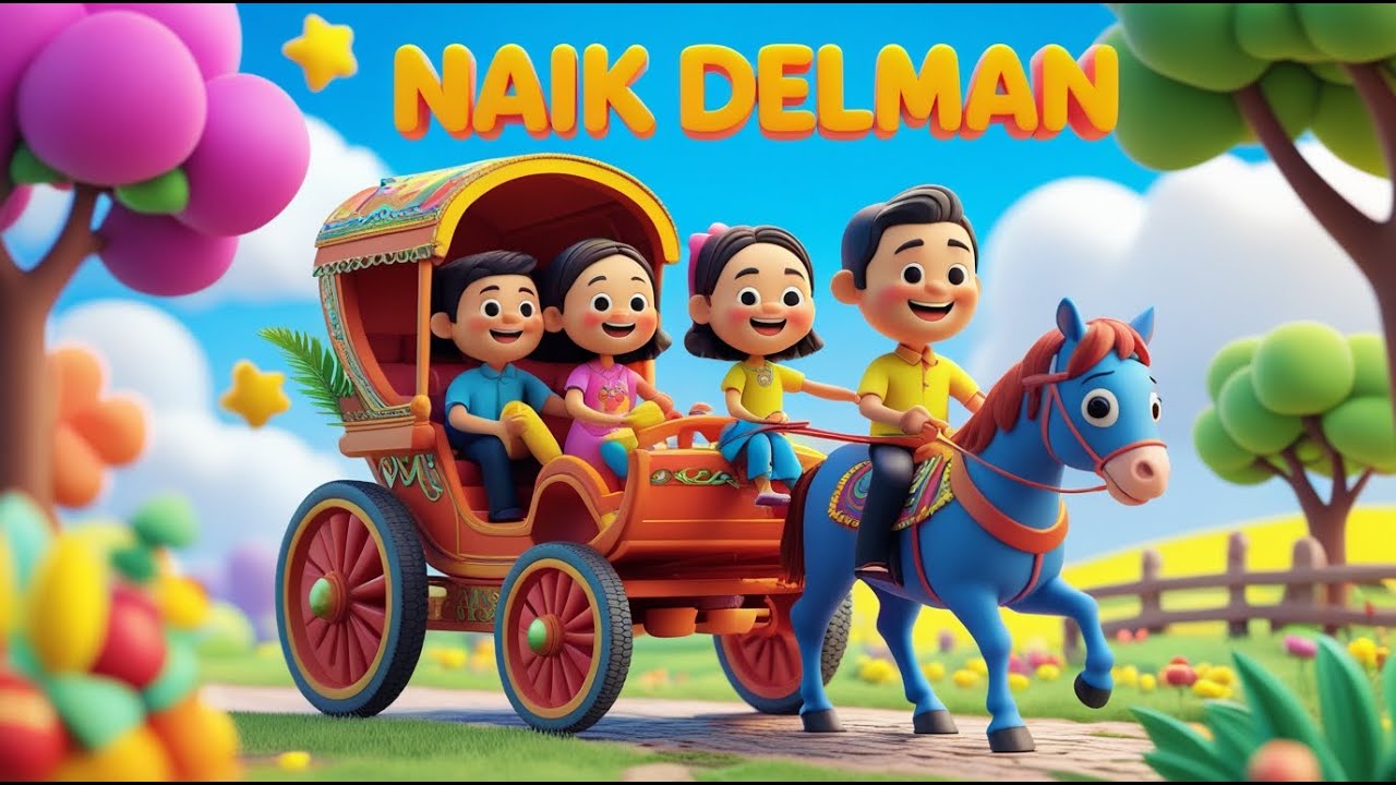 NAIK DELMAN - LAGU ANAK INDONESIA – LAGU BELAJAR DAN BERNYANYI | Roman Kids