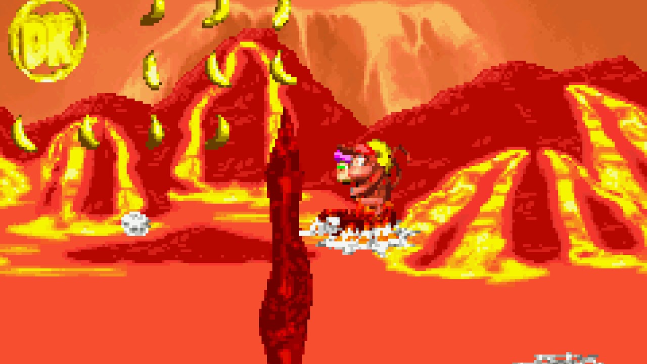 Donkey Kong Country 2 (GBA) - Crocodile Cauldron - Hot-Head Hop