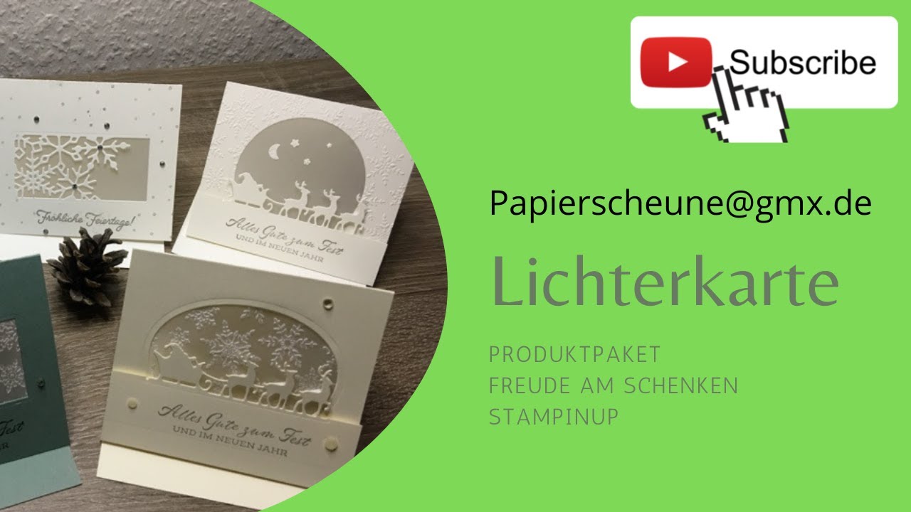 StampinUp Produktpaket Freude am Schenken/ Teelichtkarte (n)/2 verschiedene Karten