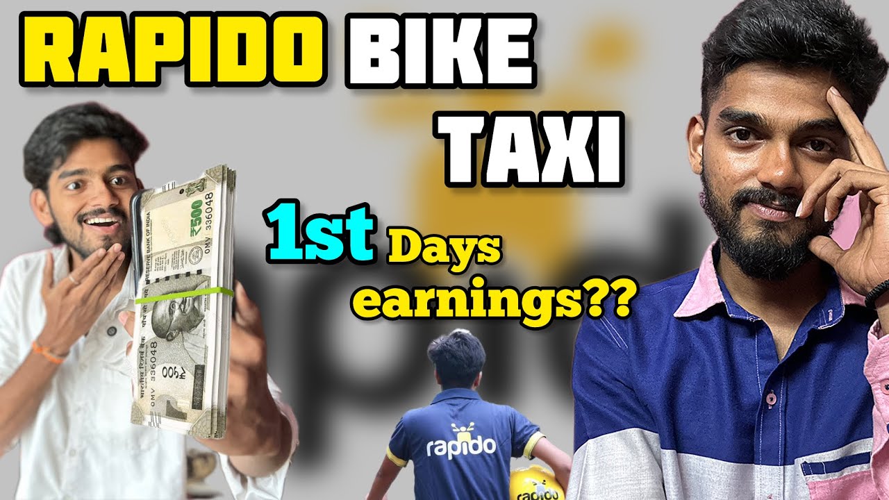 💰RAPIDO bike taxi 1st day earnings???🤑