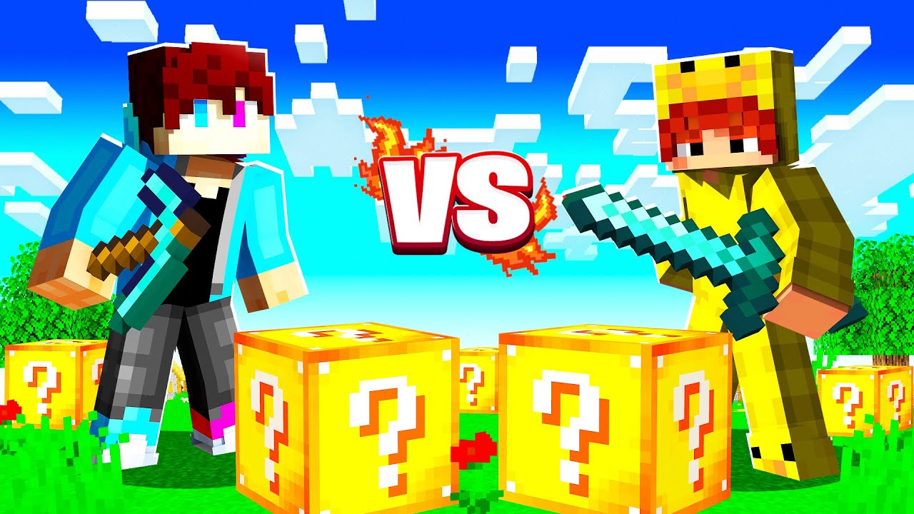 LUCKYBLOCK OORLOG vs BESTE VRIEND!(Minecraft)