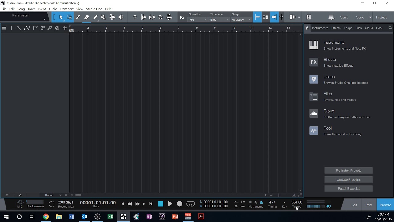 Использование метронома в Studio One