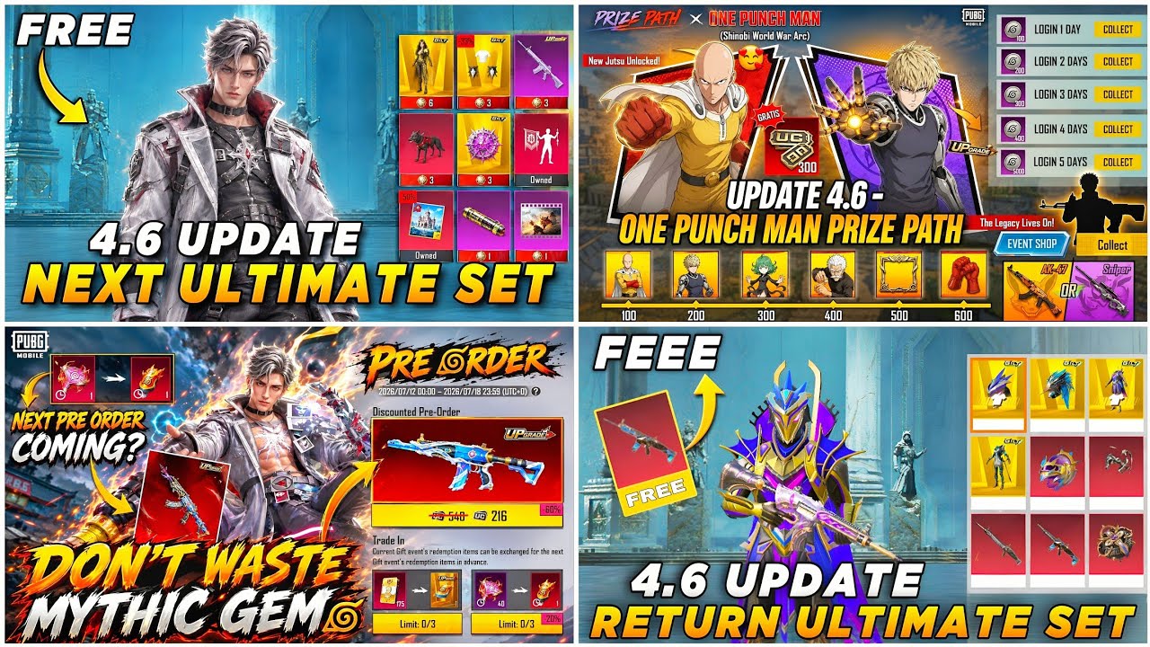 🔴 NEXT ULTIMATE SET 4.6 ✅ NEXT PRIZE PATH REWARDS 😍 FREE UNLIMITED GEM TRICK 🔥 ULTIMATE 50UC VOUCHER