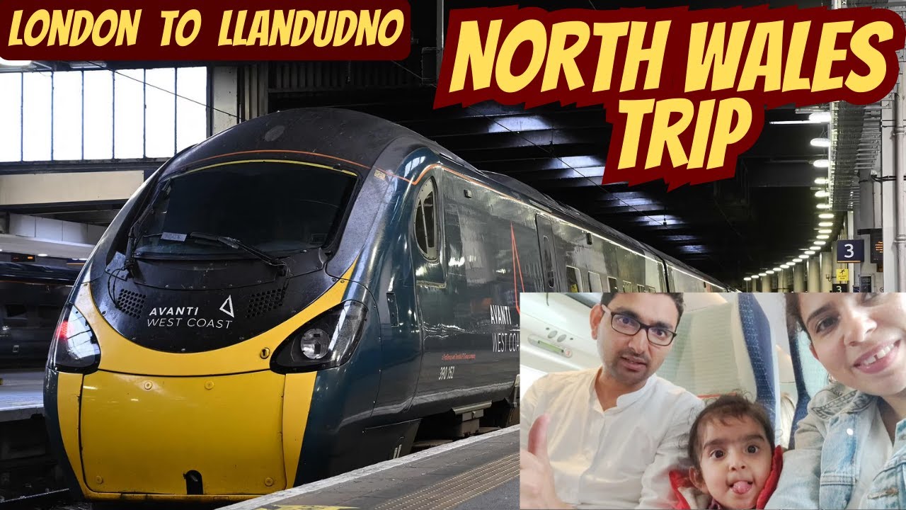 LONDON TO WALES TRAIN JOURNEY | Exploring North Wales | Indian Family in UK | We 3 in UK