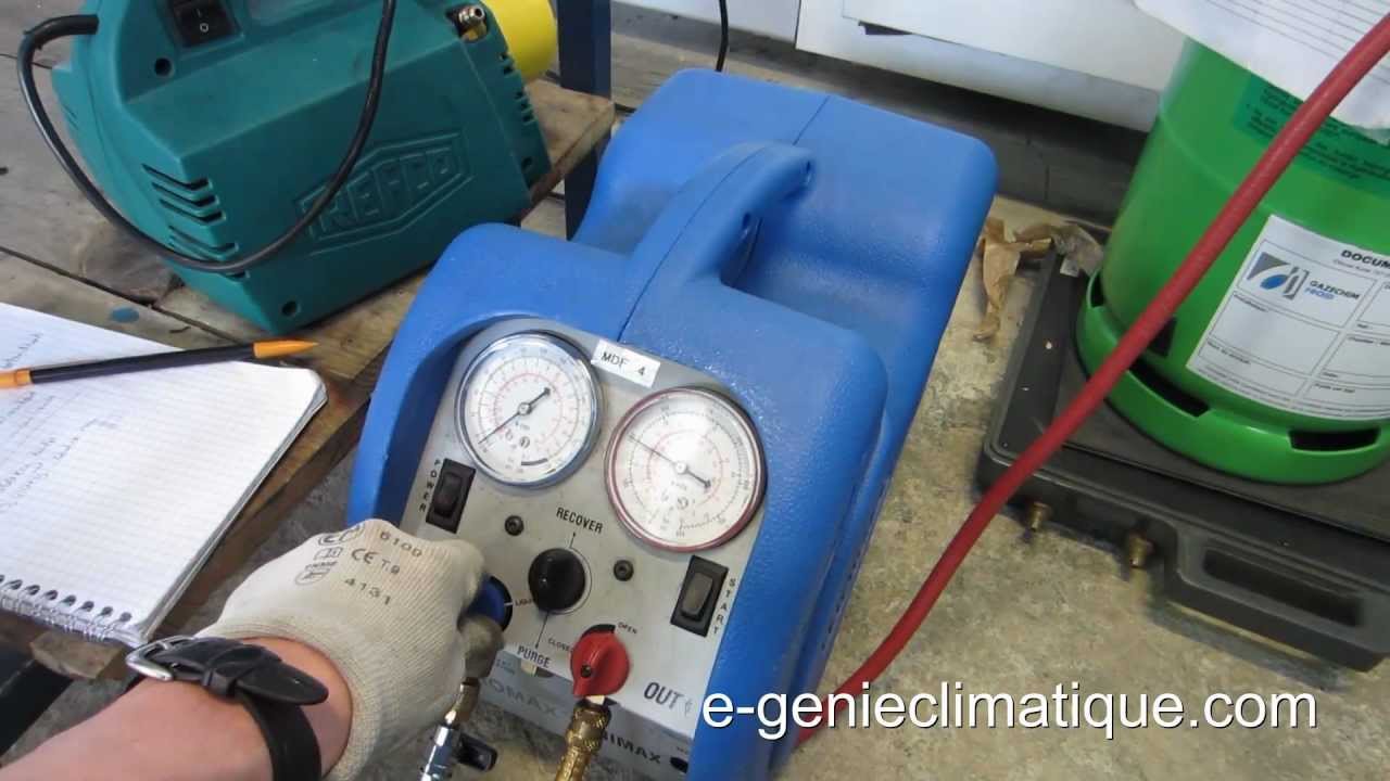 Froid48-Montage2-Station de récupération-récupération de la charge en fluide frigorigène