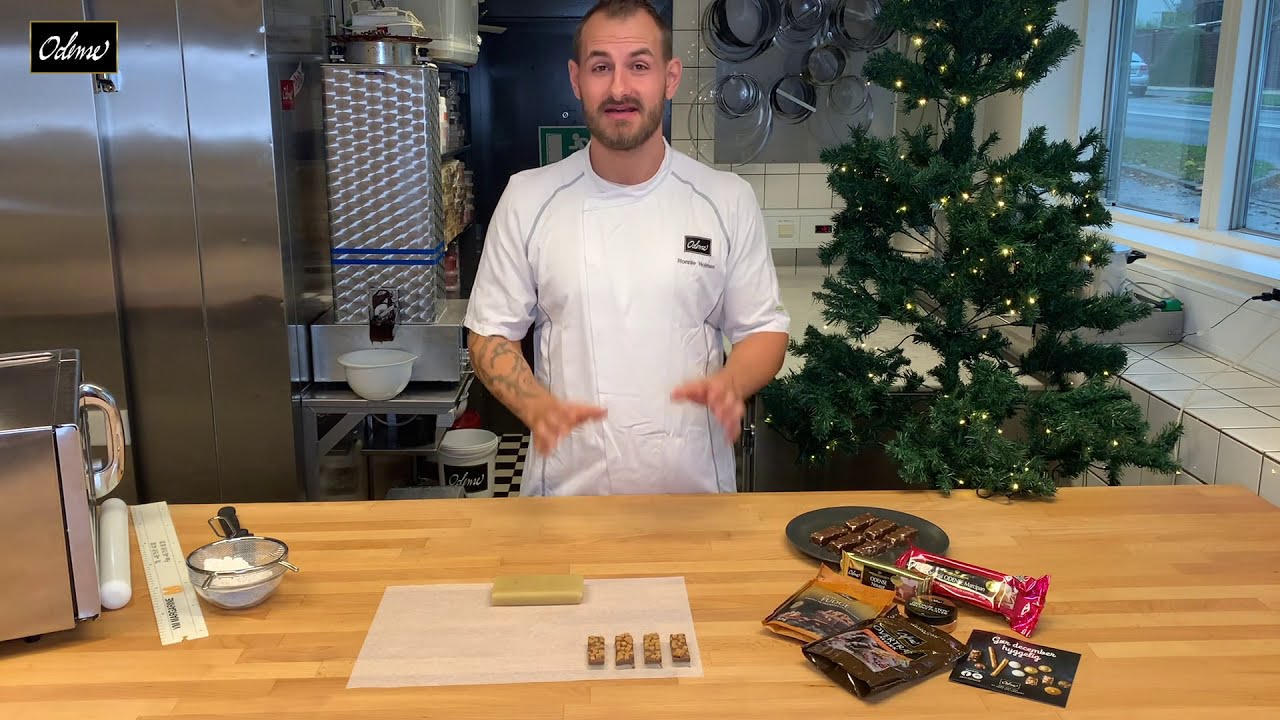 Lær hvordan du laver Marcipanbrød med nougat og karamel fudge